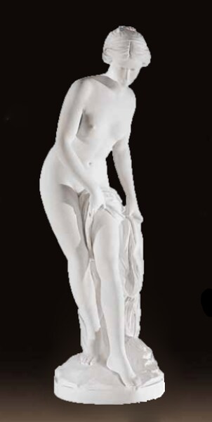 Carrara Marble Bather By Falconet Made in Italy Sculpture